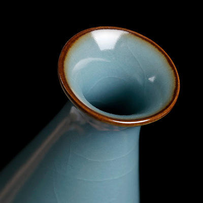 仿古汝窑陶瓷花瓶汝瓷器中式花插家居客厅装饰品茶桌茶台摆件配件 商品图3