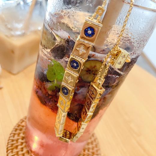 珠宝团！正品APM Monaco 梦幻星月埃及系列可调节手链 925纯银镀金 商品图10