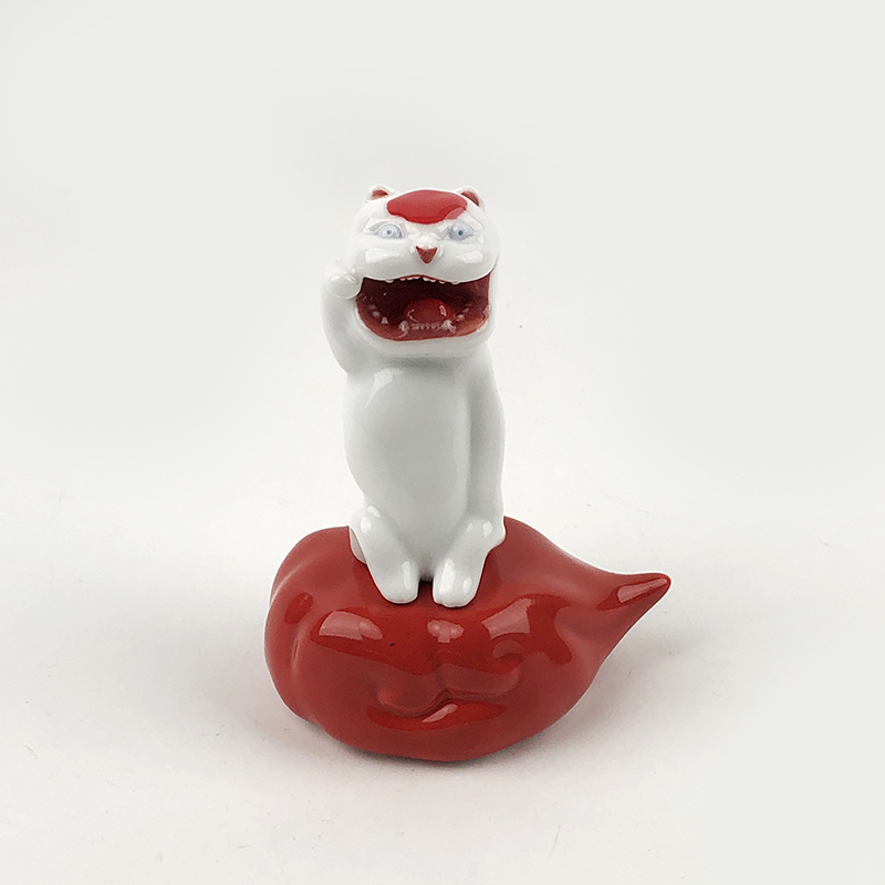 不仁斋外观专利 薛继业 陶瓷雕塑系列 新品经典款 鸿运当头迷你招财猫