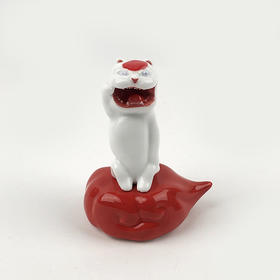 不仁斋外观专利 薛继业 陶瓷雕塑系列 新品经典款 鸿运当头迷你招财猫