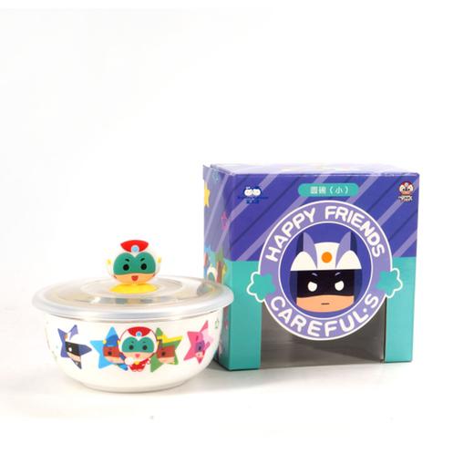 蜜儿港开心超人密胺不锈钢圆碗（小）MB2205# 商品图0