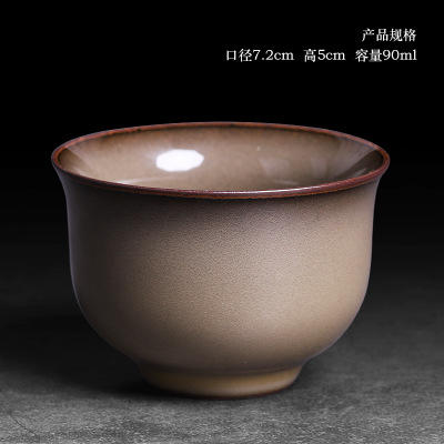 功夫茶杯单个青瓷茶杯主人杯家用陶瓷品茶杯复古个人品茗杯子日式 商品图8