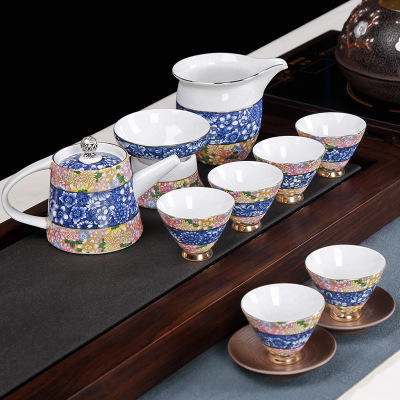 青花瓷功夫茶具套装茶杯茶壶组合家用陶瓷现代创意泡茶简约个性 商品图3