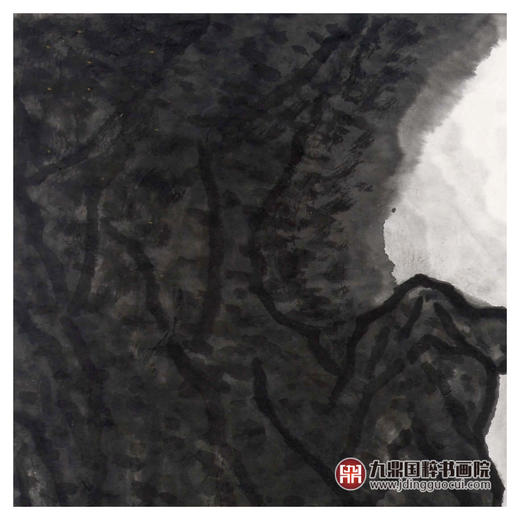 叶丁疑《山水作品》68*68cm 山水斗方作品 办公室/客厅挂画 商品图3