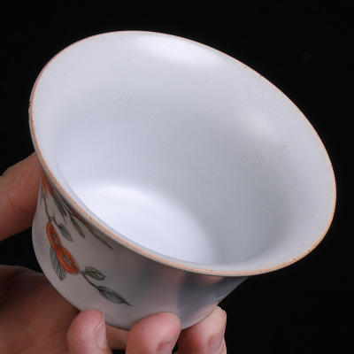 汝窑三才盖碗汝窑茶杯手抓壶单个泡茶碗汝瓷功夫茶具开片陶瓷 商品图3