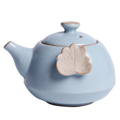 开片汝窑茶壶单壶大号陶瓷过滤家用单个功夫茶手抓壶冰裂创意日式 商品图4