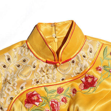 DLQ-A1038复古修身改良演出走秀旗袍连衣裙 商品图2