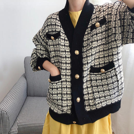 【高级撞色感】小香风外套 软糯感百搭舒适 穿上气场立马提升一个度 商品图2