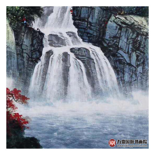 高云鹏《清泉石上流》68*68cm 山水斗方作品 客厅/办公室厅挂画 商品图6