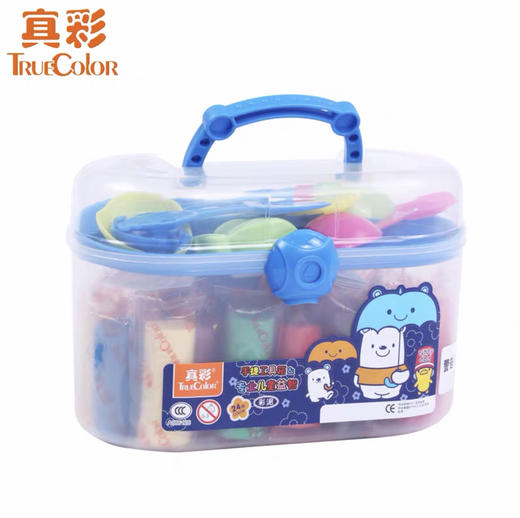 真彩2416A-24色橡皮泥儿童女孩幼儿园diy24色桶装彩色彩泥小学生手工作品成品模具工具套装橡皮泥带模型 商品图1