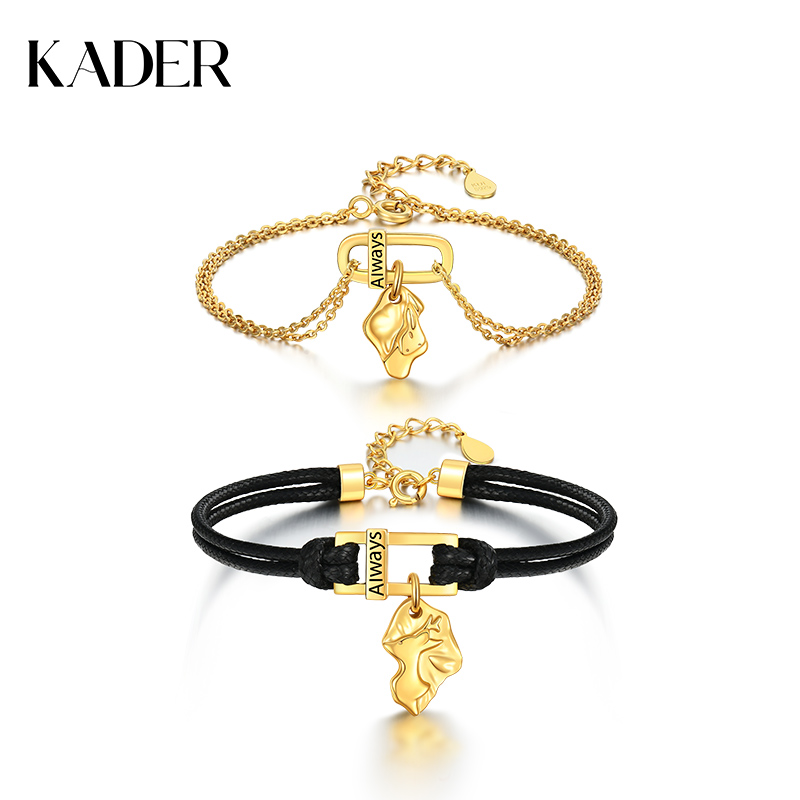 卡蒂罗一鹿路有你纯银首饰情侣款手链男女一对纪念手饰生日礼物