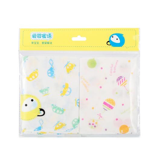 爱婴蜜语印花全棉手帕2条装AF049#26*38 商品图0