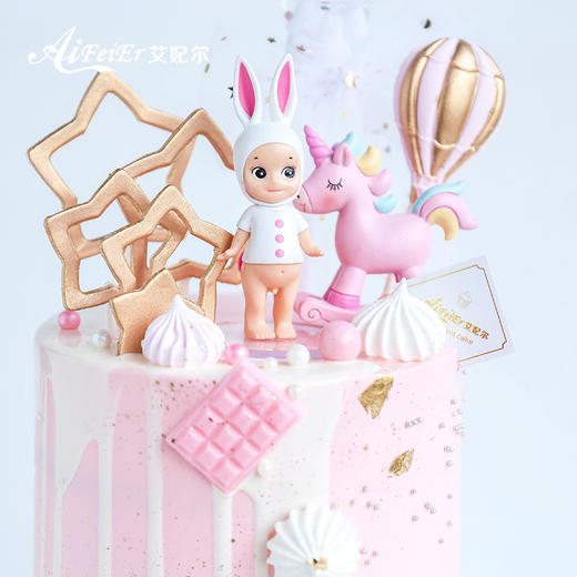 公主气球独角兽宝宝女生儿童女神妈妈生日蛋糕深圳同城配送 商品图2