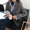 【自带高贵气质】复古格纹西服外套 穿上立马彰显干练气质 遮肉显瘦 V字西装领显得颈部格外修长 商品缩略图0