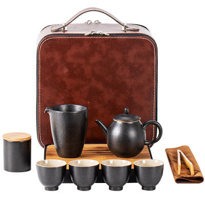 旅行功夫茶具套装带茶盘简约一壶四杯复古便携收纳小套装商用茶礼 商品图5