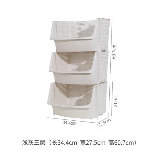 【厨房置物架蔬菜落地多层菜篮子】玩具零食收纳架居家日用放菜架 商品图8