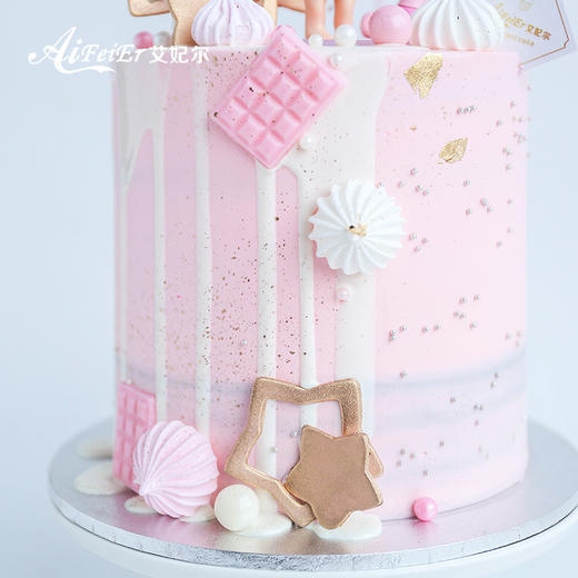 公主气球独角兽宝宝女生儿童女神妈妈生日蛋糕深圳同城配送 商品图3