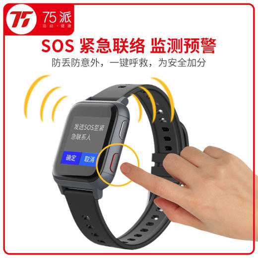 75派智能健康手表R10蓝牙+NB-IOT双模通信四重定位心率趋势血压睡眠监测多种运动模式跌倒报警一键报警 商品图4