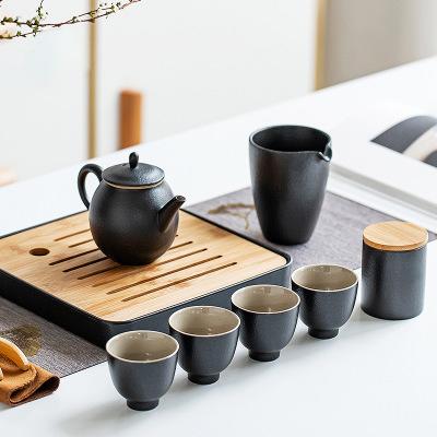 旅行功夫茶具套装带茶盘简约一壶四杯复古便携收纳小套装商用茶礼 商品图3