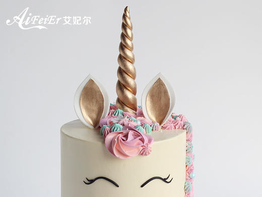 彩虹独角兽定制儿童可爱女生公主创意生日蛋糕深圳同城配送 商品图1
