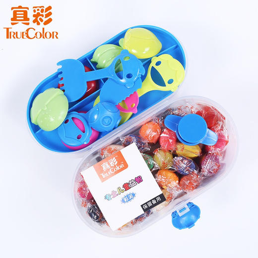 真彩2416A-24色橡皮泥儿童女孩幼儿园diy24色桶装彩色彩泥小学生手工作品成品模具工具套装橡皮泥带模型 商品图2