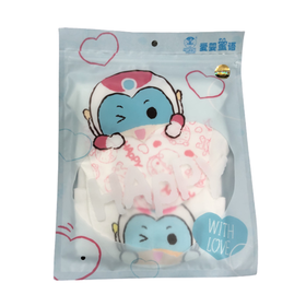 爱婴蜜语开心超人全棉隔汗巾S码(2条装)AF108#19*27