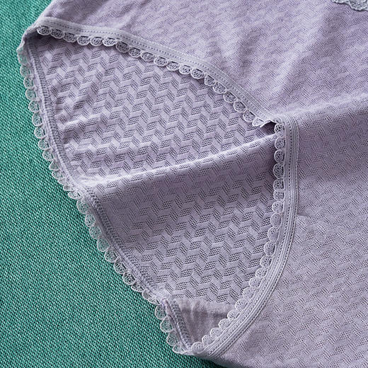 雅黛丽内裤中腰平角裤女士纯棉底裆透气舒适简约纯色5条装组合装DYK03079(5条装) 商品图3