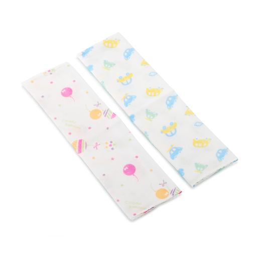 爱婴蜜语印花全棉手帕2条装AF048#26*26 商品图2