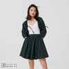 【鬼马女孩】深墨绿褶皱抽绳短款上衣外套 商品缩略图3