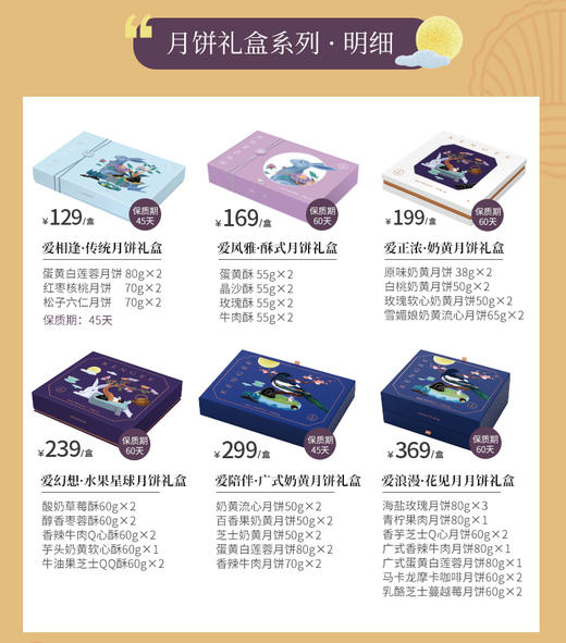 原价链接--仟吉【月饼礼盒】线下同款 中秋送人佳品 商品图0