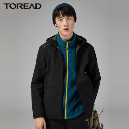探路者外套 2020秋冬新款户外防风有型男式徒步外套TAEI91403 商品图3