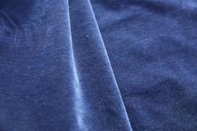 棉质平绒深蓝面料