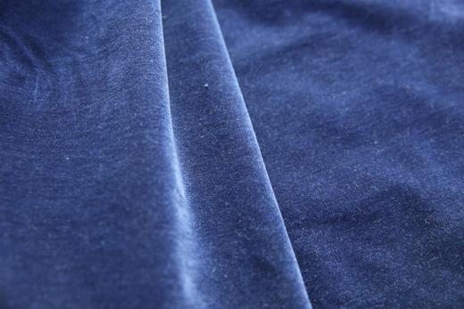 棉质平绒深蓝面料 商品图0