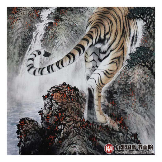 高云鹏《威震山河》68*138cm 动物竖幅作品 办公室挂画 商品图4