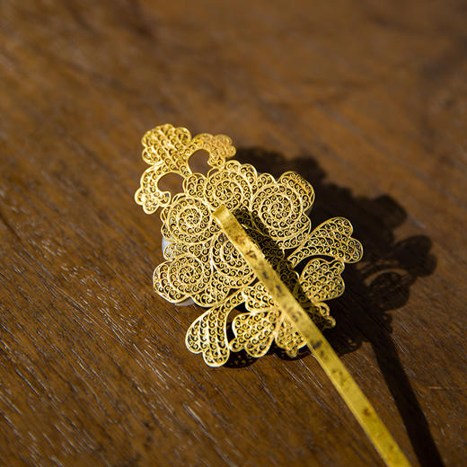 清 金镶玉花形发簪 商品图2