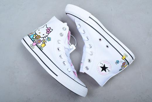 Converse x Hello Kitty 联名限量款 奶萌奶萌的，鞋子里面都是粉粉哒 满满的少女心💕高帮超级好搭 商品图0