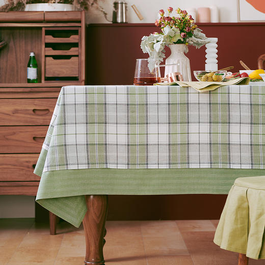 方桌布苏格兰格纹方形桌布餐桌布艺 商品图0