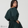 【鬼马女孩】深墨绿褶皱抽绳短款上衣外套 商品缩略图1