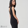 【不如跳舞】双层下摆倒V字流苏修身小黑裙 商品缩略图1