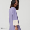 AtelierMissLu-【优雅之上】 香芋紫拼色简洁款连身裙 商品缩略图2
