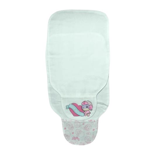 爱婴蜜语开心超人全棉隔汗巾M码(2条装)AF112#25*36 商品图1