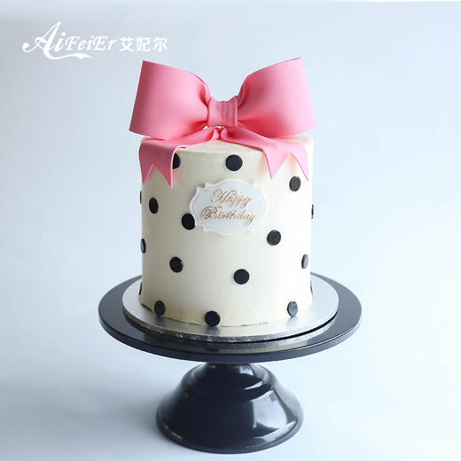 儿童米妮米奇蝴蝶结女生可爱女孩女公主创意生日蛋糕深圳同城配送 商品图0