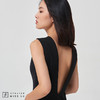 【不如跳舞】双层下摆倒V字流苏修身小黑裙 商品缩略图3