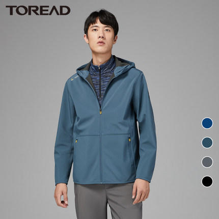 探路者外套 2020秋冬新款户外防风有型男式徒步外套TAEI91403 商品图1