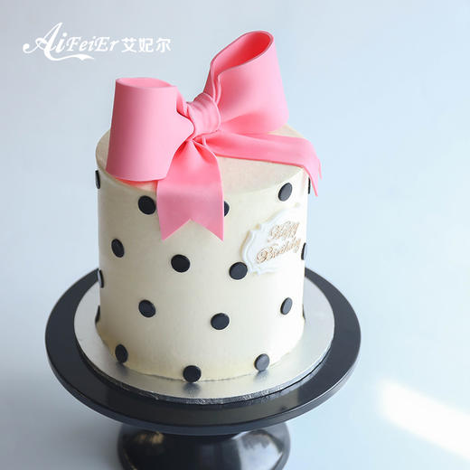 儿童米妮米奇蝴蝶结女生可爱女孩女公主创意生日蛋糕深圳同城配送 商品图2