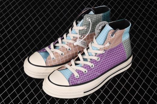 Converse 70s 小红书爆款 撞色拼接格子休闲复古高帮帆布鞋 商品图1