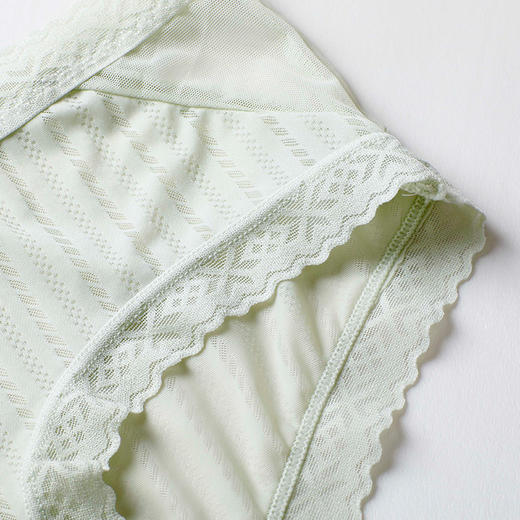雅黛丽女士内裤蕾丝边透气舒适低腰平角裤3条纯棉底档装底裤DYK03032(3条装) 商品图3