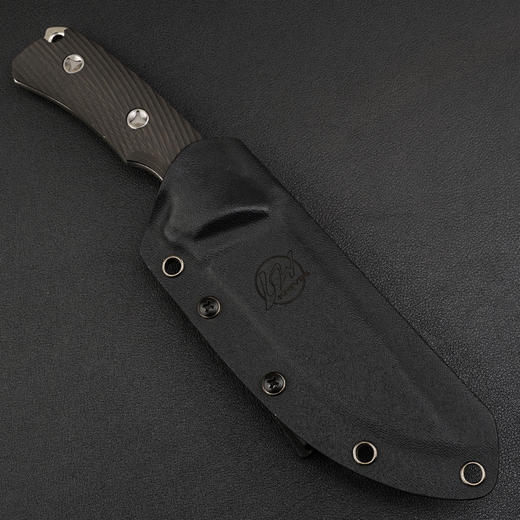 蟒蛇户外战术直刀野外求生军刀生存刀（碳纤手柄）限量版 商品图4