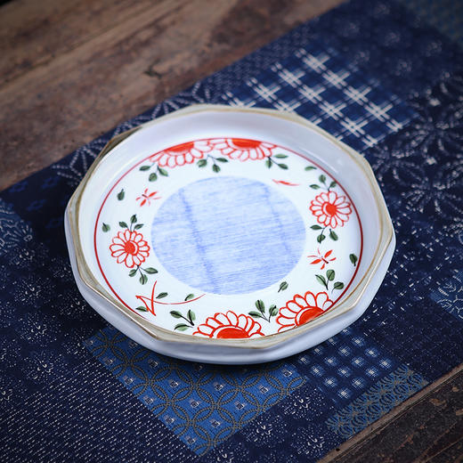 茶道多用十角干泡盘/贴花/小翠花 商品图1