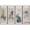 高云鹏《花鸟四条屏作品》35cm*100cm*4 花鸟四条屏作品 办公室/客厅挂画 商品缩略图0
